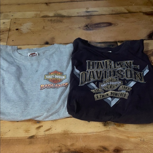 Harley-Davidson Other - Harley-Davidson Gray and Black Short Sleeve Tees pair of shirts, size XL
